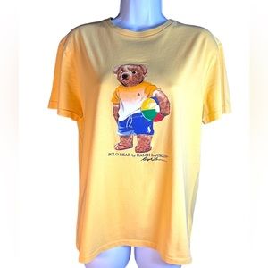Polo by Ralph Lauren Yellow Tee with Bear Graphic